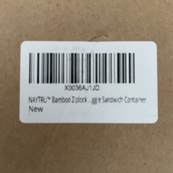 NWOT Bamboo Ziplock Bag Storage Organizer - Picture 5 of 8